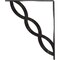Ekena Millwork Loera Wrought Iron Bracket, (Single center brace), Antiqued Silver 1 1/2"W x 12"D x 15"H BKTM01X12X15SLOASV - alternate 7